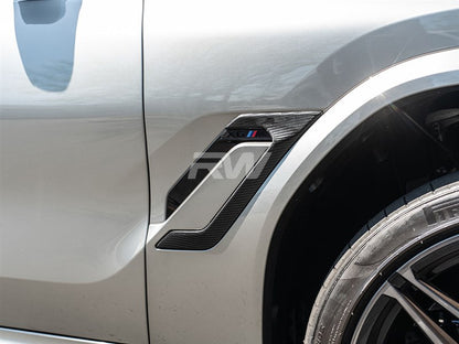 RW Carbon BMW F96 X6M Carbon Fiber Side Vent Covers-Exterior-Silicon Valley Bimmer