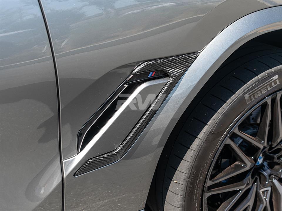 RW Carbon BMW F96 X6M Carbon Fiber Side Vent Covers-Exterior-Silicon Valley Bimmer