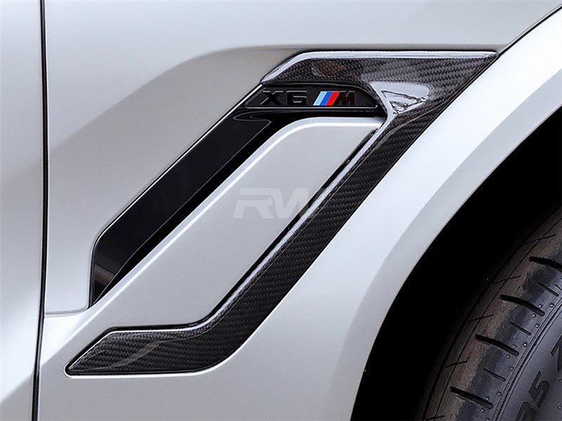 RW Carbon BMW F96 X6M Carbon Fiber Side Vent Covers-Exterior-Silicon Valley Bimmer