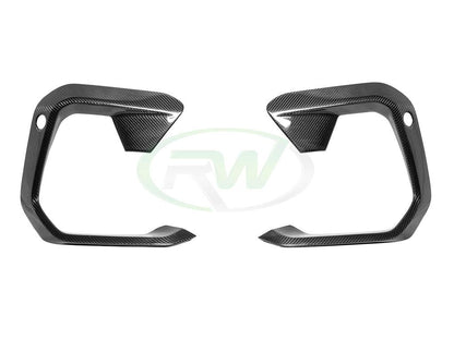 RW Carbon BMW F96 X6M Carbon Fiber Upper Bumper Splitters-Exterior-Silicon Valley Bimmer