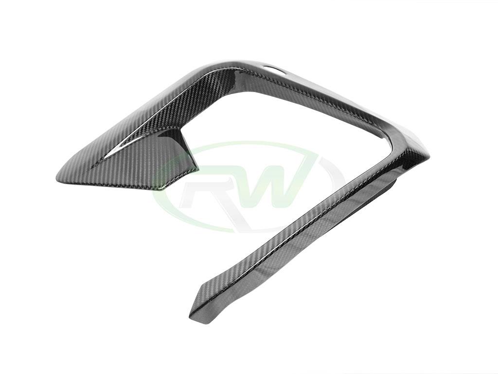 RW Carbon BMW F96 X6M Carbon Fiber Upper Bumper Splitters-Exterior-Silicon Valley Bimmer