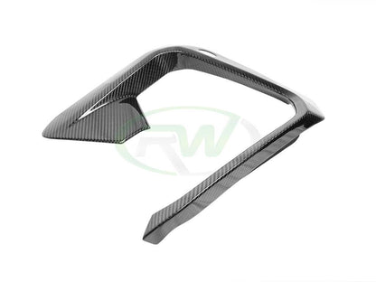 RW Carbon BMW F96 X6M Carbon Fiber Upper Bumper Splitters-Exterior-Silicon Valley Bimmer