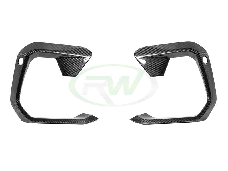 RW Carbon BMW F96 X6M Carbon Fiber Upper Bumper Splitters-Exterior-Silicon Valley Bimmer