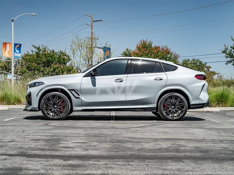 RW Carbon BMW F96 X6M G06 X6 RWS CF Side Skirt Extensions-Exterior-Silicon Valley Bimmer