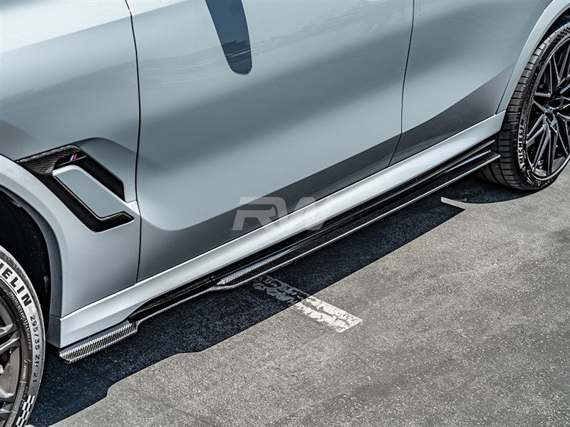 RW Carbon BMW F96 X6M G06 X6 RWS CF Side Skirt Extensions-Exterior-Silicon Valley Bimmer
