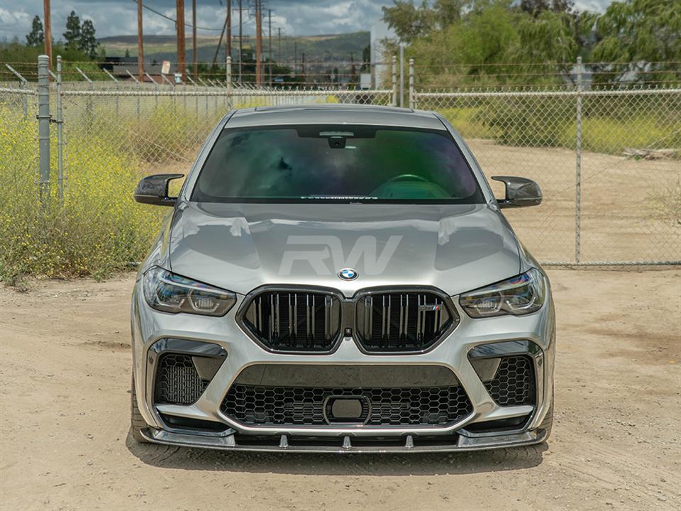 RW Carbon BMW F96 X6M RWS Carbon Fiber Front Lip-Exterior-Silicon Valley Bimmer
