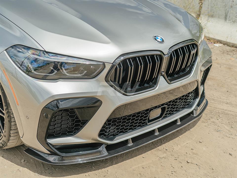 RW Carbon BMW F96 X6M RWS Carbon Fiber Front Lip-Exterior-Silicon Valley Bimmer