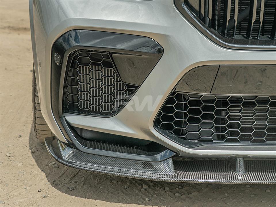 RW Carbon BMW F96 X6M RWS Carbon Fiber Front Lip-Exterior-Silicon Valley Bimmer
