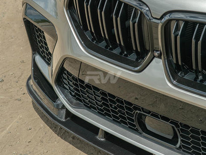RW Carbon BMW F96 X6M RWS Carbon Fiber Front Lip-Exterior-Silicon Valley Bimmer