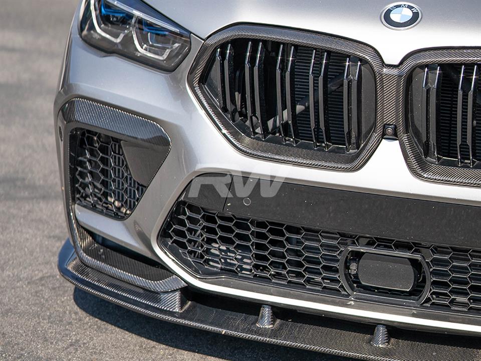 RW Carbon BMW F96 X6M RWS Carbon Fiber Front Lip-Exterior-Silicon Valley Bimmer