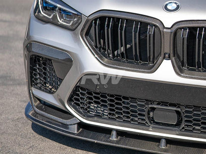 RW Carbon BMW F96 X6M RWS Carbon Fiber Front Lip-Exterior-Silicon Valley Bimmer