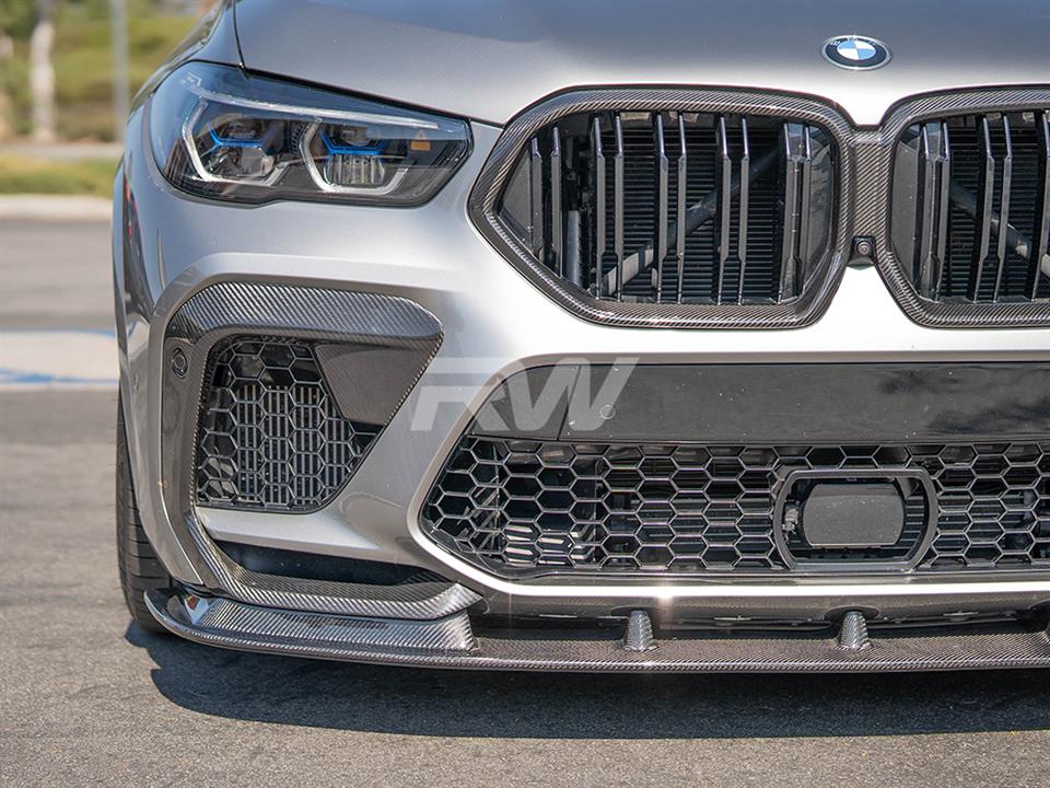 RW Carbon BMW F96 X6M RWS Carbon Fiber Front Lip-Exterior-Silicon Valley Bimmer