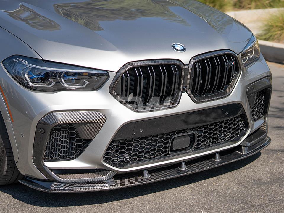 RW Carbon BMW F96 X6M RWS Carbon Fiber Front Lip-Exterior-Silicon Valley Bimmer