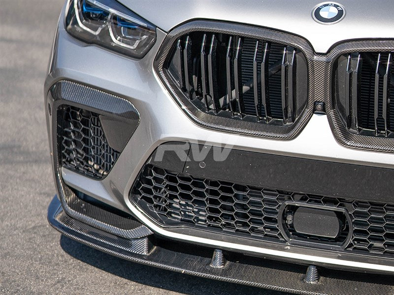 RW Carbon BMW F96 X6M RWS Carbon Fiber Front Lip-Exterior-Silicon Valley Bimmer