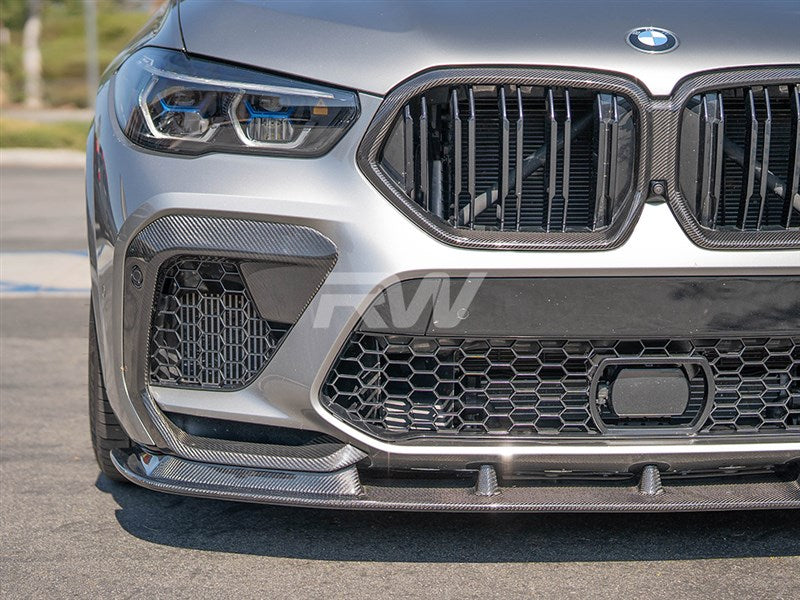 RW Carbon BMW F96 X6M RWS Carbon Fiber Front Lip-Exterior-Silicon Valley Bimmer