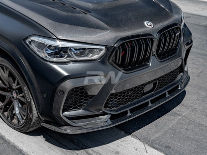 RW Carbon BMW F96 X6M RWS Carbon Fiber Front Lip-Exterior-Silicon Valley Bimmer