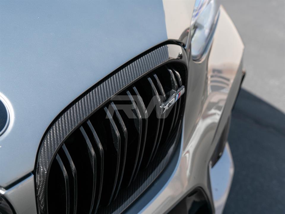 RW Carbon BMW F97 X3M F98 X4M Carbon Fiber Grille Surrounds-Exterior-Silicon Valley Bimmer
