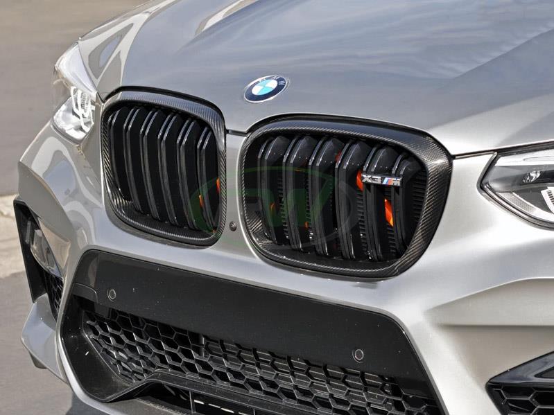 RW Carbon BMW F97 X3M F98 X4M Carbon Fiber Grille Surrounds-Exterior-Silicon Valley Bimmer