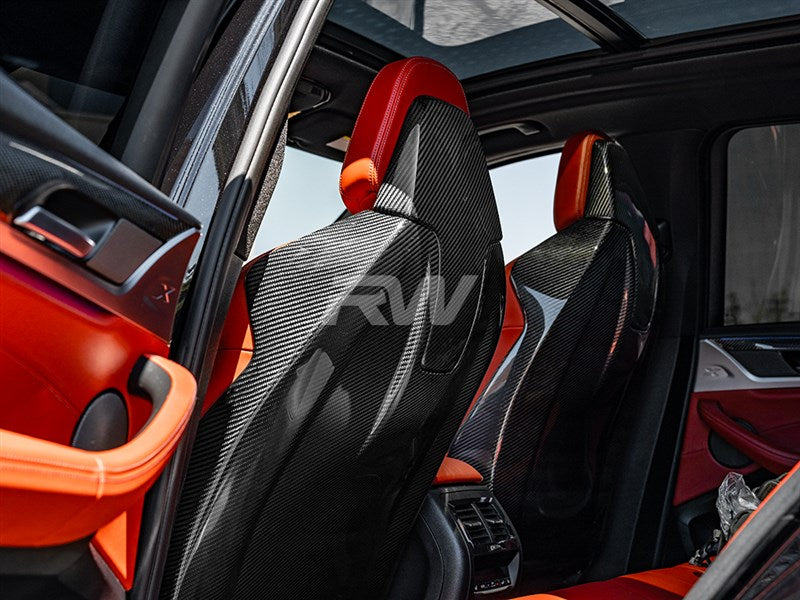RW Carbon BMW F97 X3M F98 X4M Carbon Fiber Seat Backs-Interior-Silicon Valley Bimmer