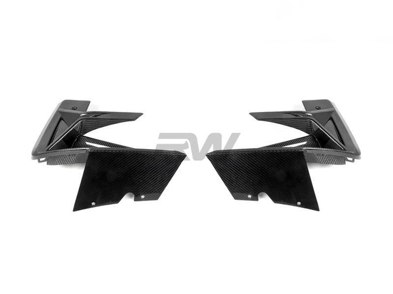 RW Carbon BMW F97 X3M F98 X4M LCI CF Front Bumper Trims-Exterior-Silicon Valley Bimmer