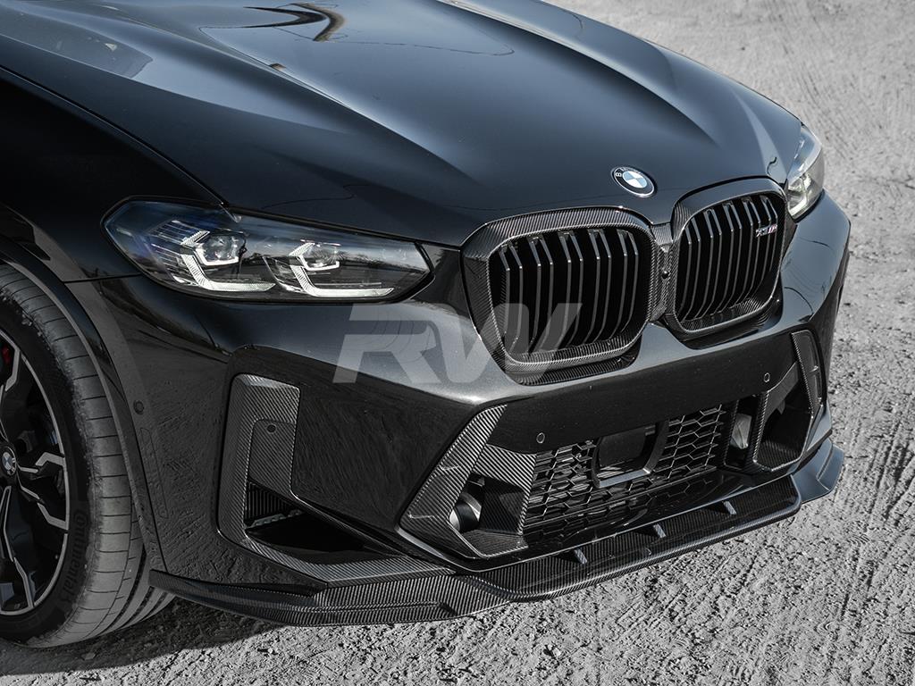RW Carbon BMW F97 X3M F98 X4M LCI DTM Carbon Fiber Front Lip-Exterior-Silicon Valley Bimmer