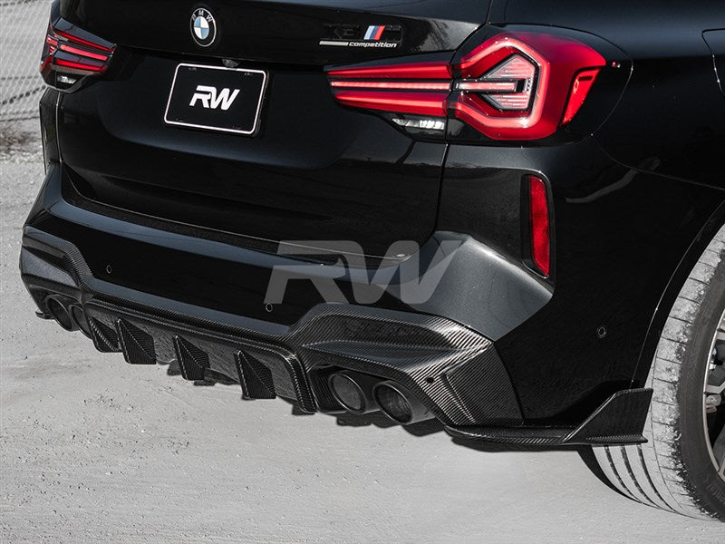 RW Carbon BMW F97 X3M LCI Carbon Fiber Diffuser-Exterior-Silicon Valley Bimmer