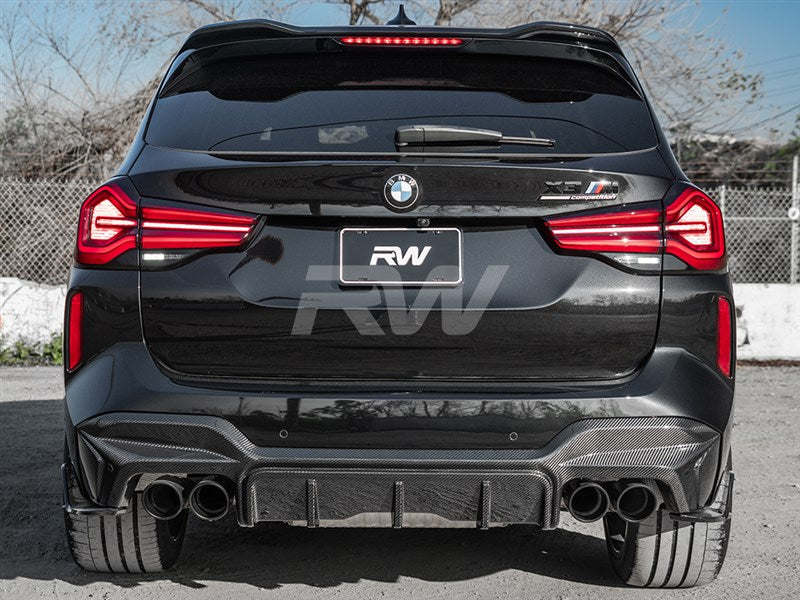 RW Carbon BMW F97 X3M LCI Carbon Fiber Diffuser-Exterior-Silicon Valley Bimmer