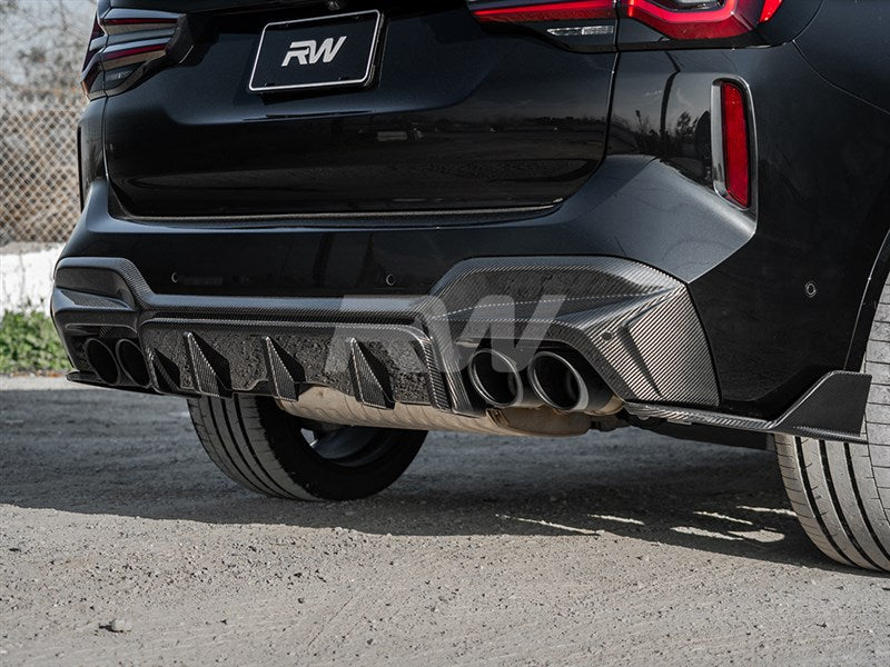 RW Carbon BMW F97 X3M LCI Carbon Fiber Diffuser-Exterior-Silicon Valley Bimmer