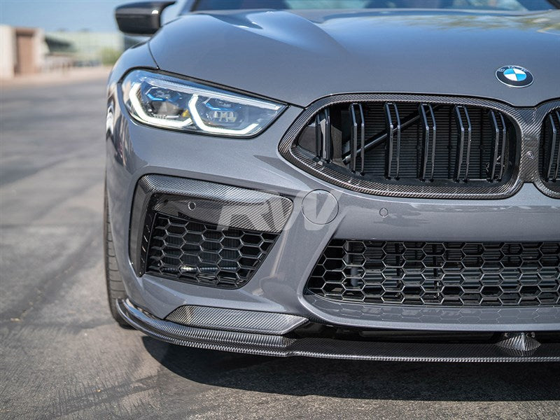 RW Carbon BMW F9X M8 Carbon Fiber Front Bumper Duct Trims-Exterior-Silicon Valley Bimmer