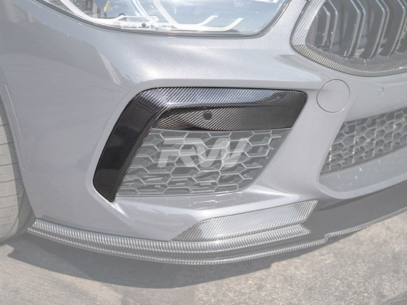 RW Carbon BMW F9X M8 Carbon Fiber Front Bumper Duct Trims-Exterior-Silicon Valley Bimmer