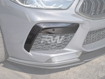RW Carbon BMW F9X M8 Carbon Fiber Front Bumper Duct Trims-Exterior-Silicon Valley Bimmer