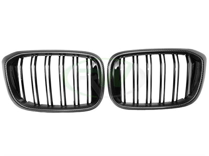 RW Carbon BMW G01 G02 F97 F98 Pre LCI Dual Slat CF Grilles-Exterior-Silicon Valley Bimmer