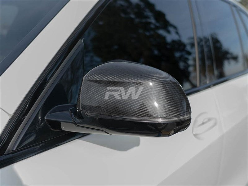 RW Carbon BMW G01 G02 G05 G06 G07 Carbon Fiber Mirror Caps-Exterior-Silicon Valley Bimmer