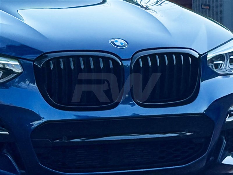 RW Carbon BMW G01 X3 G02 X4 Gloss Black Grilles-Exterior-Silicon Valley Bimmer