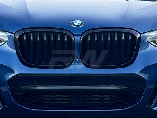 RW Carbon BMW G01 X3 G02 X4 Gloss Black Grilles-Exterior-Silicon Valley Bimmer