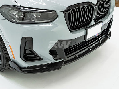 RW Carbon BMW G01 X3 G02 X4 LCI Carbon Fiber Front Lip-Exterior-Silicon Valley Bimmer