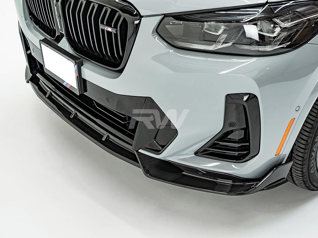 RW Carbon BMW G01 X3 G02 X4 LCI Carbon Fiber Front Lip-Exterior-Silicon Valley Bimmer