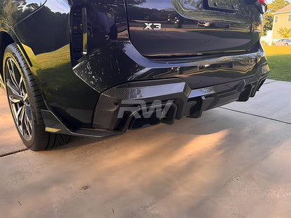 RW Carbon BMW G01 X3 LCI SQ Style Carbon Fiber Diffuser-Exterior-Silicon Valley Bimmer