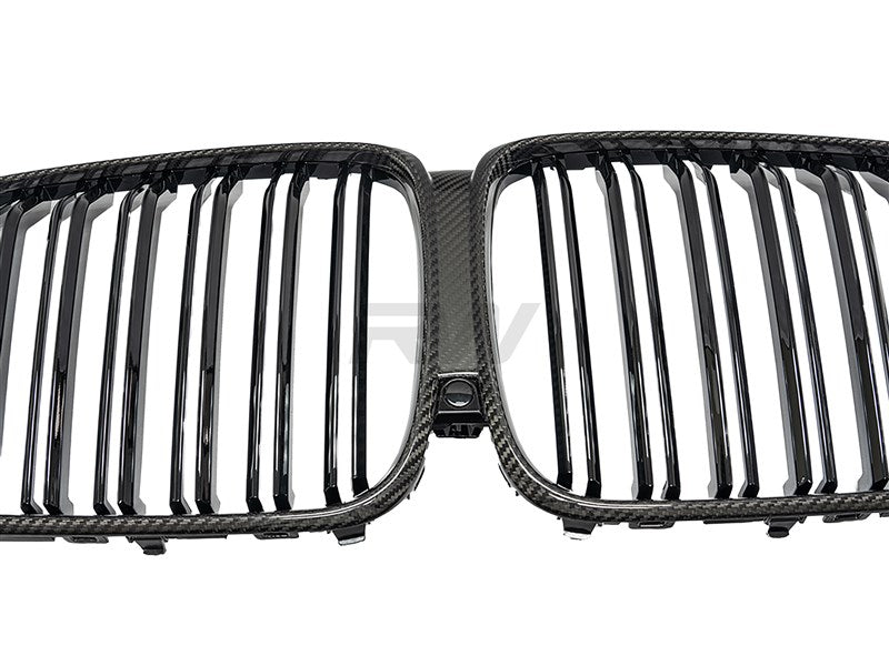 RW Carbon BMW G05 F95 Pre LCI Dual Slat Carbon Fiber Grilles-Exterior-Silicon Valley Bimmer