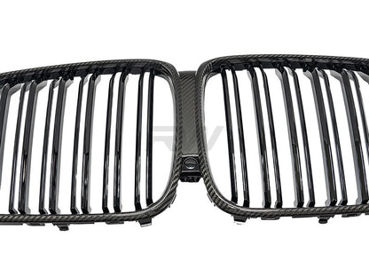 RW Carbon BMW G05 F95 Pre LCI Dual Slat Carbon Fiber Grilles-Exterior-Silicon Valley Bimmer
