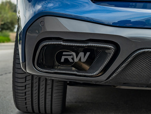 RW Carbon BMW G05 X5 Carbon Fiber Exhaust Tips-Exterior-Silicon Valley Bimmer
