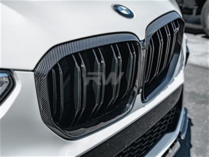 RW Carbon BMW G05 X5 Carbon Fiber Grille Surrounds-Exterior-Silicon Valley Bimmer