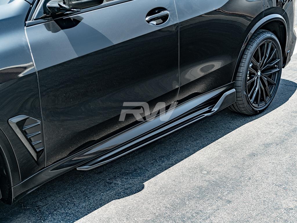 RW Carbon BMW G05 X5 F95 X5M DTM CF Side Skirt Extensions-Exterior-Silicon Valley Bimmer