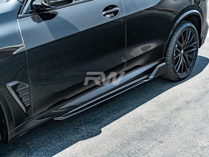 RW Carbon BMW G05 X5 F95 X5M DTM CF Side Skirt Extensions-Exterior-Silicon Valley Bimmer