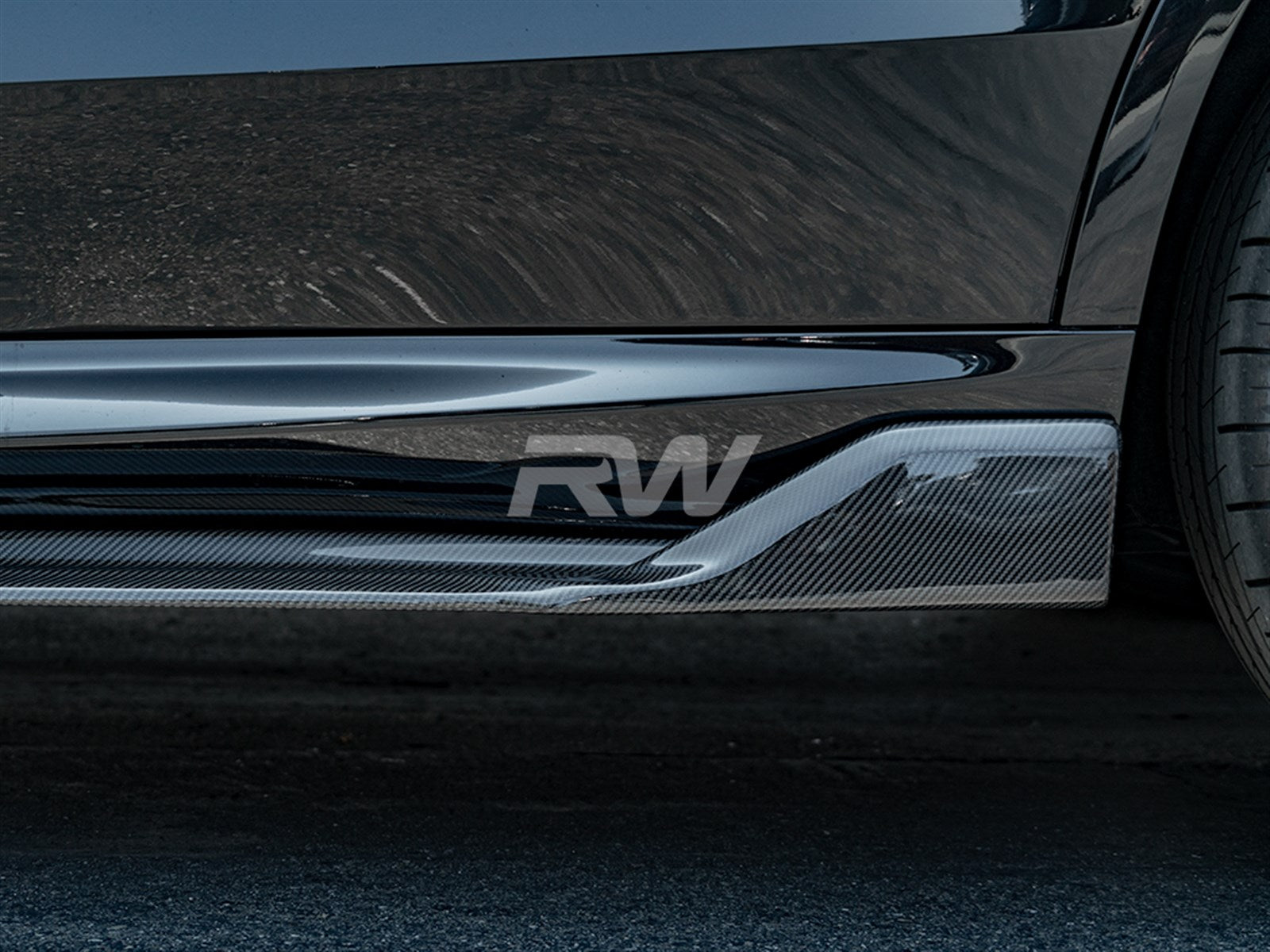 RW Carbon BMW G05 X5 F95 X5M DTM CF Side Skirt Extensions-Exterior-Silicon Valley Bimmer