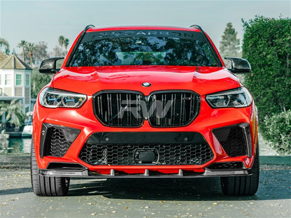 RW Carbon BMW G05 X5 F95 X5M Gloss Black Double Slat Grilles-Exterior-Silicon Valley Bimmer