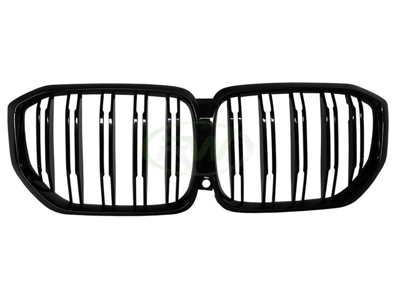 RW Carbon BMW G05 X5 F95 X5M Gloss Black Double Slat Grilles-Exterior-Silicon Valley Bimmer