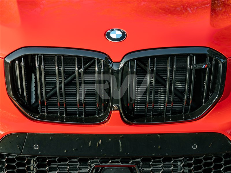 RW Carbon BMW G05 X5 F95 X5M Gloss Black Double Slat Grilles-Exterior-Silicon Valley Bimmer