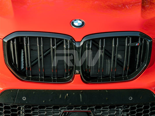 RW Carbon BMW G05 X5 F95 X5M Gloss Black Double Slat Grilles-Exterior-Silicon Valley Bimmer