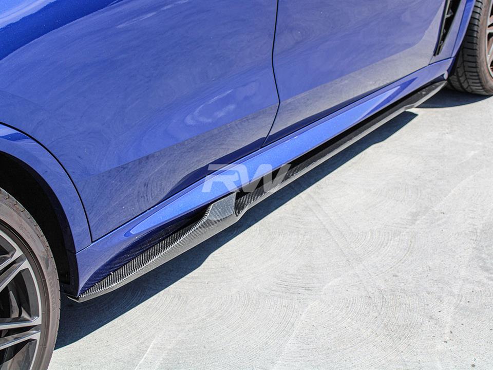 RW Carbon BMW G05 X5 F95 X5M Man Style CF Side Skirt Extensions-Exterior-Silicon Valley Bimmer